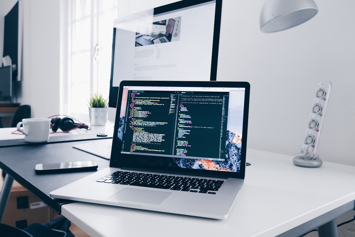Real photo of a work setup